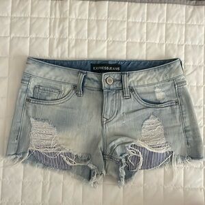 Express cutoff jean shorts